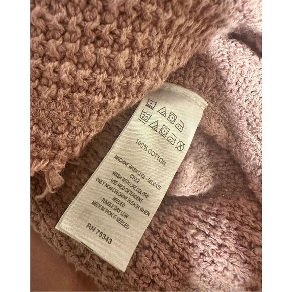 Anthropologie Ruby Moon Boho Raw Hem 100% Cotton Distressed Sweater, Small - Picture 5 of 7